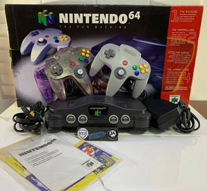 Nintendo 64 Console - Atomic Purple - CIB w/ Missing Internal Protector 🍇 - Picture 1 of 20