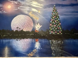 Disney Parks HOLIDAYS AT EPCOT Christmas Larry Dotson Print 8” x 10” New - Picture 1 of 4