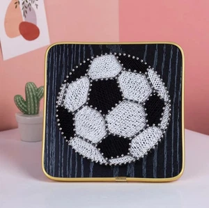 String Art DIY Kit - Football. Wizardi Craft Kit F07-M12-4-DHBB28027 - Picture 1 of 4