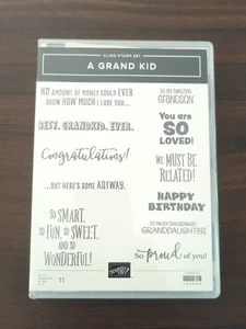 Juego de estampillas Stampin Up A Grand Kid cumpleaños querido felicitaciones orgullosas relacionadas - Imagen 1 de 3