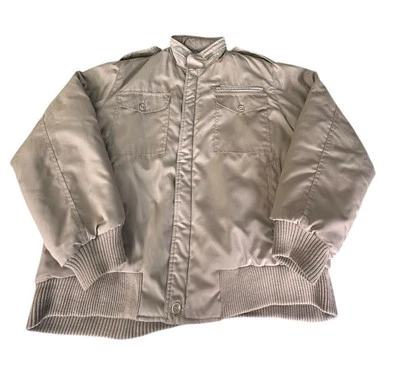 Винтажная мужская куртка-бомбер Fieldmaster бежевая с подкладкой с капюшоном большой размер Reg - Изображение 1 из 4