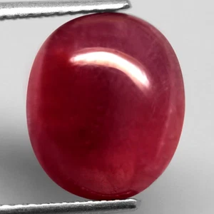 7.92Ct. Natural Gemstone Ruby Pinkish Red Oval Cabochon Big Heated Mozambique - Picture 1 of 7