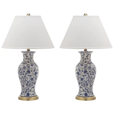 Colección Iluminación Beijing Floral Azul/Blanco 29 pulgadas Dormitorio Sala Ho... Foto 1 de 4