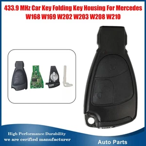 433,9MHz Auto Schlüssel 2 Tasten Für Mercedes Benz W169 W202 W203 W208 W210 W245 - Bild 1 von 10