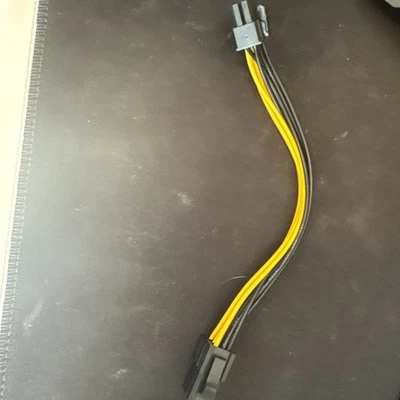 18cm PCI Express PCI-E PSU 6 Pin to GPU 8 Pin Graphics Card Power Adapter Cable - Image 1 of 3