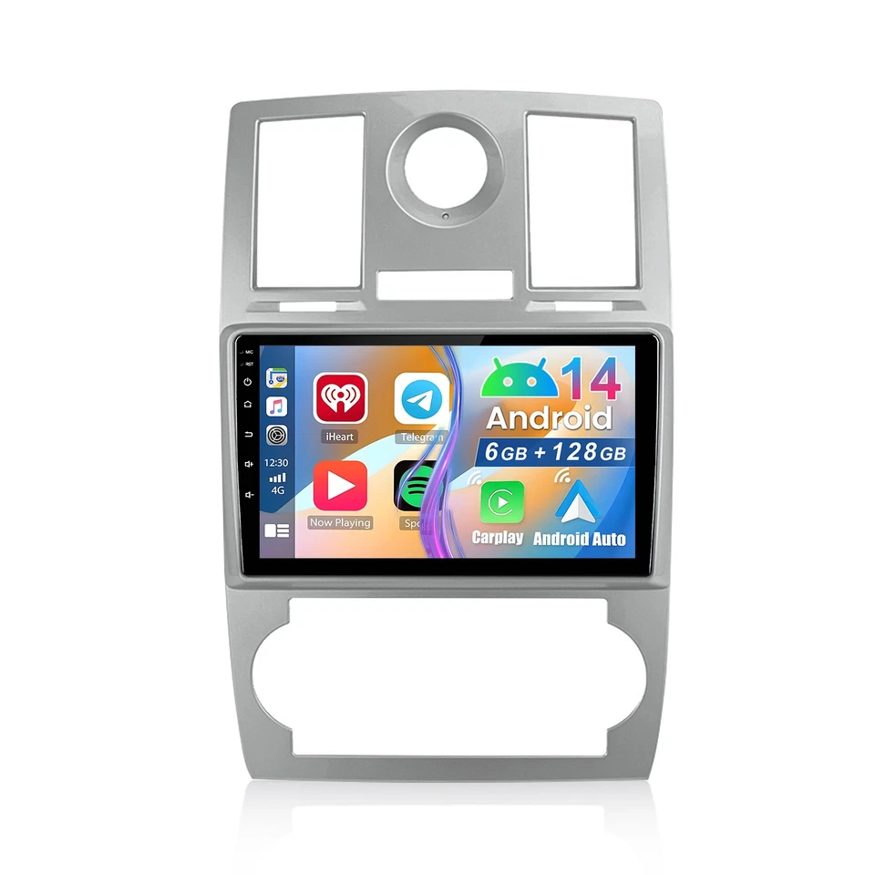 6+128GB Android 14 Autoradio CarPlay WiFi GPS Navi für Chrysler 300 300C 2005-10 - Bild 1 von 4