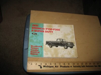 Ford Bronco F150-F350 F-Super Duty 1991 de colección manual de resolución de problemas libro Foto 1 de 4