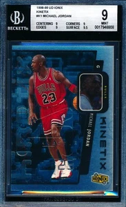 MICHAEL JORDAN 1998-99 UPPER DECK UD IONIX KINETIX BGS 9 MINT INSERT CARD #K1! - Picture 1 of 2