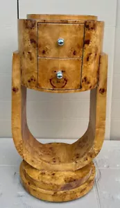 Casa Padrino Art Deco Kommode Vogelaugen Ahorn - Rund Massivholz Möbel - Bild 1 von 3