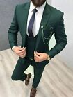Green Wedding Suit For Men 3 Piece Party Wear Slim Fit Dinner Formal Coat Pants