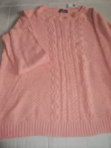 Suéter Pequeño Damas Rosa Flor Talla XLP Nuevo - Imagen 1 de 2