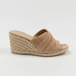Vince Women Gilian Suede Wedge Sandal Blonde Suide Size 6.5 - Picture 1 of 6