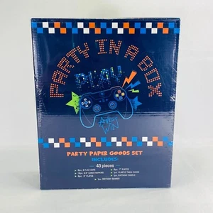 Party In A Box 43 Piece Birthday Party Goods Set Gamer Sealed - Picture 1 of 8