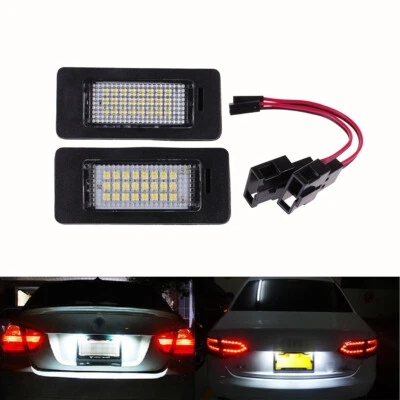 Pair For Audi A4 S4 B8 A5 S5 TT Q5 LED License Number Plate Light Bulb  Canbus - Image 1 of 4