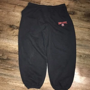 OHIO STATE BUCKEYES Sweatpants XL SEVEN APPAREL Sewn NCAA Logo Black Women - Picture 1 of 5