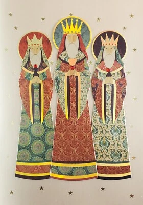Niquea.D Holiday Christmas Cards Boxed 8 pk w/Envelopes 3 Kings Wise Men Gold