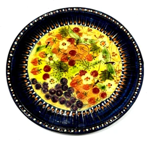 Danielle & Pierre Bouthinon Pottery Handmade Stoneware 13" Fruit Plate - France - Picture 1 of 6