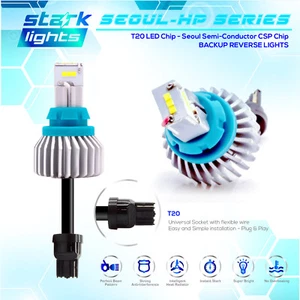 True 2400LM Korean CSP High Power Reverse Back Up Light Bulb Kit 6K White - T20 - Picture 1 of 7