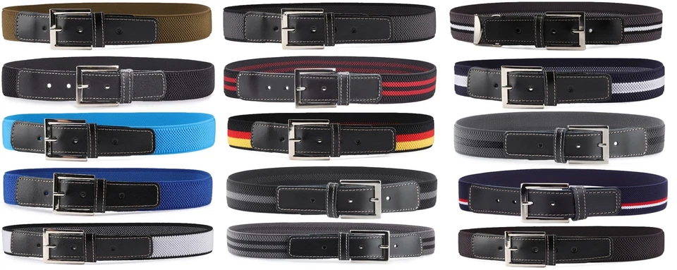 Ladeheid Kinder Gürtel Elastik-Gürtel 5-14 Jahre bis 85 cm Jungen Mädchen Unisex - Bild 1 von 1