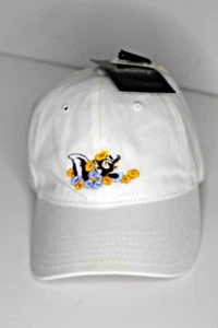 New Disney Bambi Flower Embroidered White Ball Cap Hat Genuine Adjustable - Picture 1 of 13
