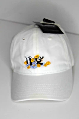 New Disney Bambi Flower Embroidered White Ball Cap Hat Genuine Adjustable - Image 1 of 4