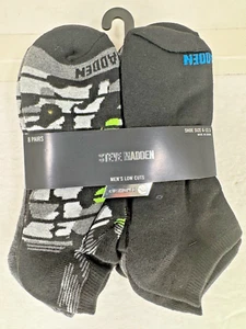 Size 6-12.5 Mens - Steve Madden Cushioned Ankle Socks 8 Pairs Black Grey - Picture 1 of 5