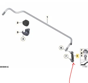 Neu Original BMW 5 Serie F07 Gt F11 Heck Stabilisator Tiefer Link - Bild 1 von 4