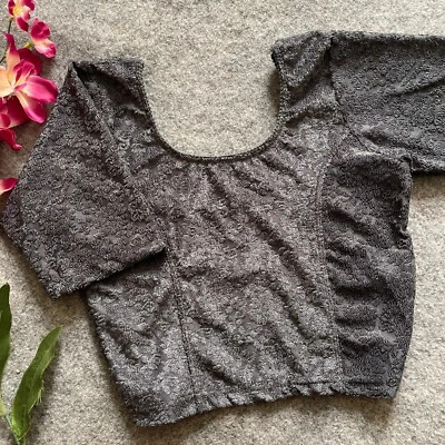 Blusa Sari India ReadyMade Diseñador Boda Novia Sari Blusa Choli Top Foto 1 de 4