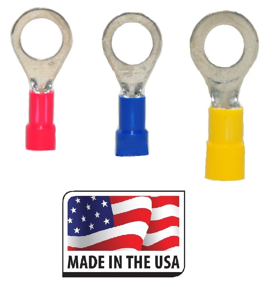 (75) 10-12 14-16 18-22 GA 3/8" VINYL RING CONNECTOR (25 EACH)  Made in USA - Image 1 of 1