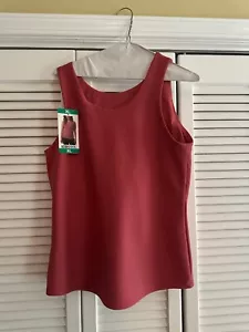 32 Degrees High Neck Ribbed Tank Built In Bra Slate Rose Size Large - Picture 1 of 2