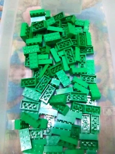 Lego Green Brick 2X4 10 Pieces Bulk Lot NEW - Picture 1 of 1