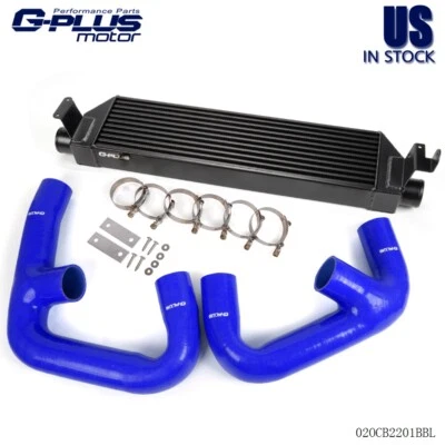 Ajuste para Volkswagen Golf R GTI MK7 Actualización Doble Intercooler + Kit de Manguera Azul Foto 1 de 4