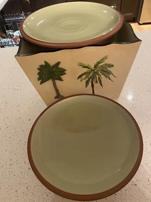 Denby Salad Plates Juicy Celadon Set Of 2 Made In England. 10” Style. Excellent - Image 1 of 2