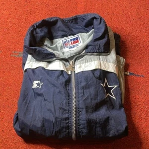 Chaqueta ligera de fútbol americano Dallas Cowboys vintage Pro Line Starter para hombre 2XL NFL - Imagen 1 de 12