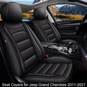 Juego completo de fundas de asiento de coche de imitación de cuero para Jeep Grand Cherokee 2011-2021 (5 asientos) - Imagen 1 de 6