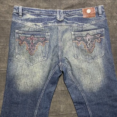 Antik Denim Jeans Men’s 42x32 Western Embroidered Stitch Boot Cut USA Button Fly - Image 1 of 4
