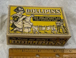 Penley Bros West Paris, Maine, Dollipins - muñeca de madera juguete ropa pin en caja - Imagen 1 de 7