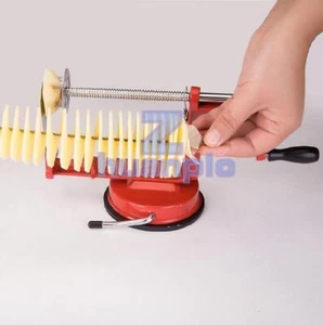 French Fry Cutter Manual Stainless Steel Veg Fruit Potato Twisted Spiral Slicer - Picture 1 of 1