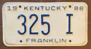 Kentucky Vanity Nummernschild 325 I - Bild 1 von 1