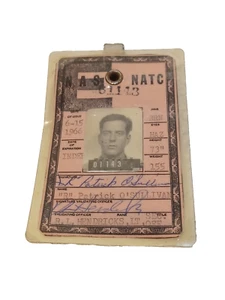 1966 N.A.S. NATC Naval Air Test Center Gate Pass Clip on JRR25 - Picture 1 of 2