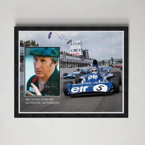 Jackie Stewart - British Formula 1 Legend Hand Signed Authentic Autograph Framed - Picture 1 of 2