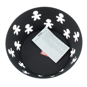 Alessi Cestino Italienischer Obstkorb AKK04 BKE Edelstahl Schwarz Matt - Bild 1 von 7