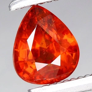 0.6ct 5.5x4.6mm Pear Natural Orange Spessartite Garnet Namibia, Africa Gemstone - Picture 1 of 4