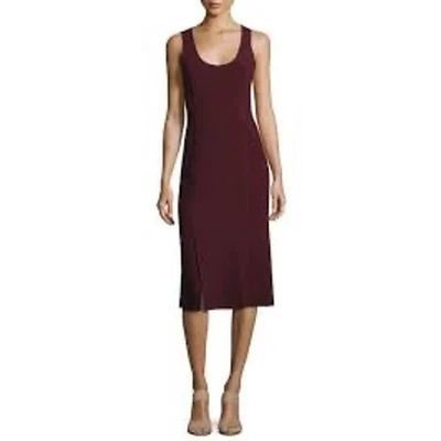 NEW Elizabeth and James Mireille Scoop Neck Sleeveless Ponte Burg Midi Dress 4 - Image 1 of 4