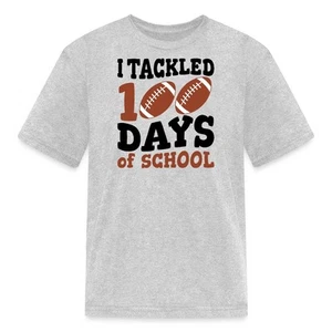 I Tackled 100 Days Of School | Hilarious American Football Kid's T-Shirt - Picture 1 of 10