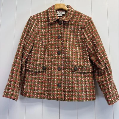 Vintage N Touch Petite Women's Cropped Twee Preppy Lined Peacoat Size 6P Classic - Image 1 of 4
