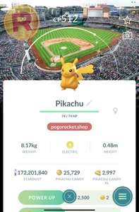 Shiny Pikachu Washington Nationals Background Baseball MLB Go Reg or 1M FAST ... - Picture 1 of 2