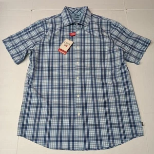 Chaps Everyday Performance Woven Shirt Men's Size L Sky Blue Stretch UPF 50 - Picture 1 of 7