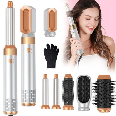 6in1 1000W Haarstyler, Lockenstab Set mit Rundbürstenaufsatz und Trockendüse - Bild 1 von 4