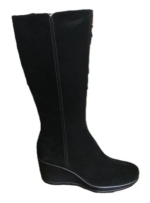 Botas de gamuza negras hasta la rodilla para mujer La Canadienne talla 10M - ¡Hechas en Canadá! Foto 1 de 4